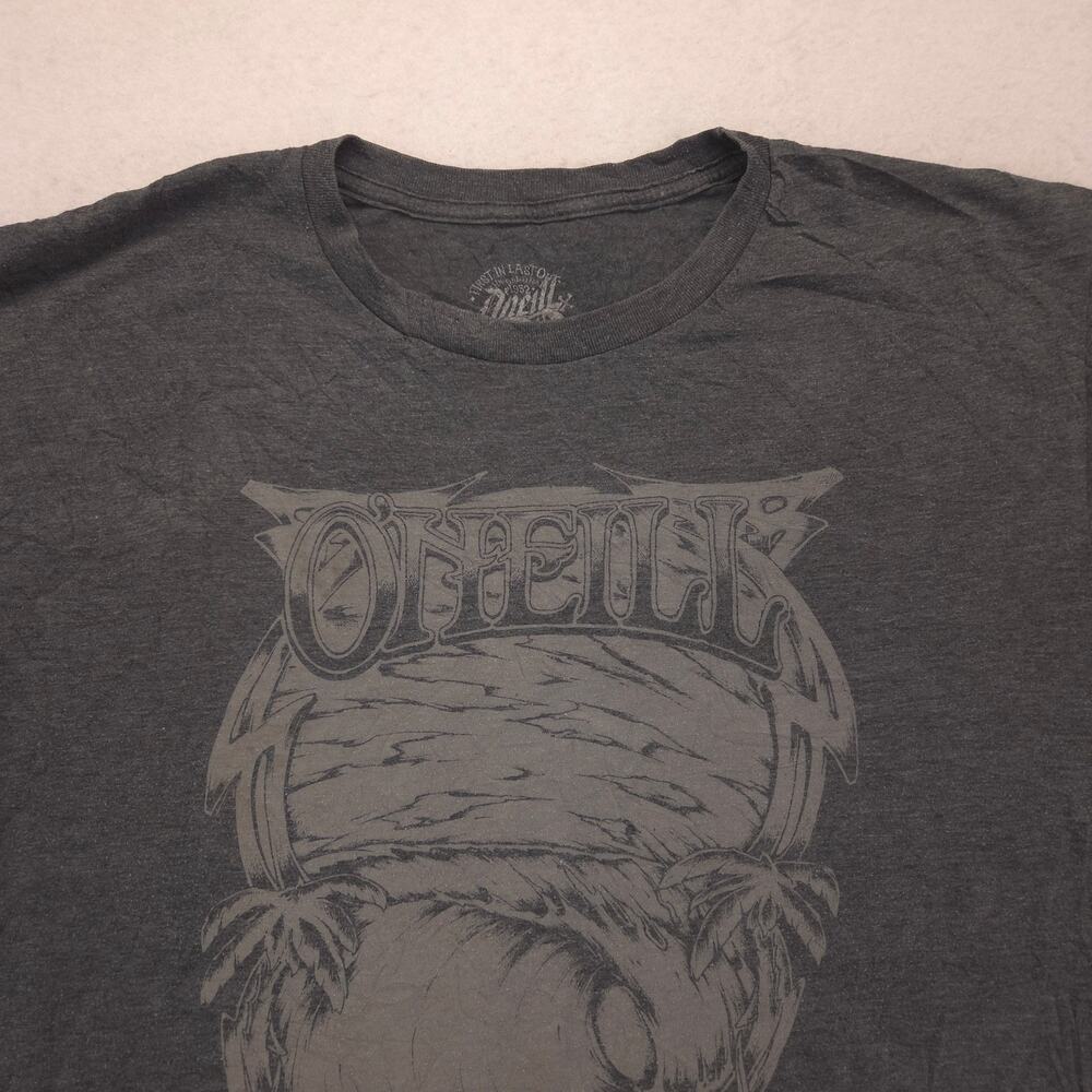 ONeill Casual Crew Neck Short Sleeve Graphic T Shirt Mens Size XL Gray